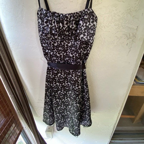 dress barn black and white dress